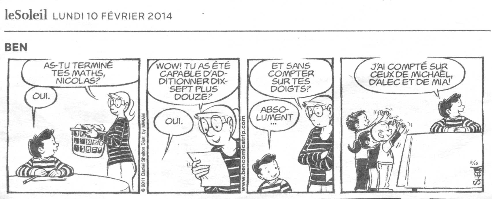 Enfant qui compte sur ses doigts